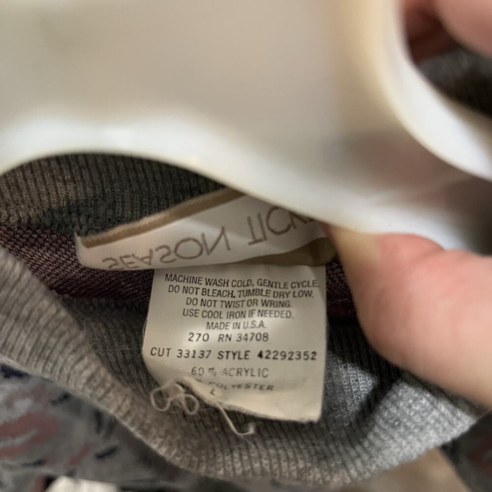 Vintage Mock turtleneck Floral Paisley Sweatshirt - Picture 6 of 6